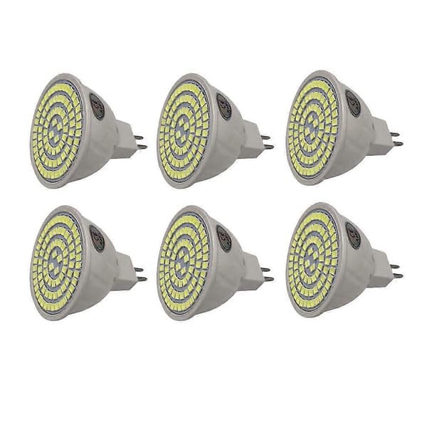 6 stk 8W MR16 LED-lamper Spotlight Pære Dagslys Belysning Downlight Energisparing (Varmhvit)