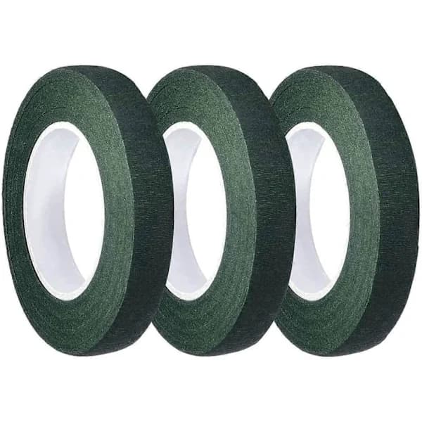 3-pack grön floristtejp 1/2 tum per 30 m (Mörkgrön)