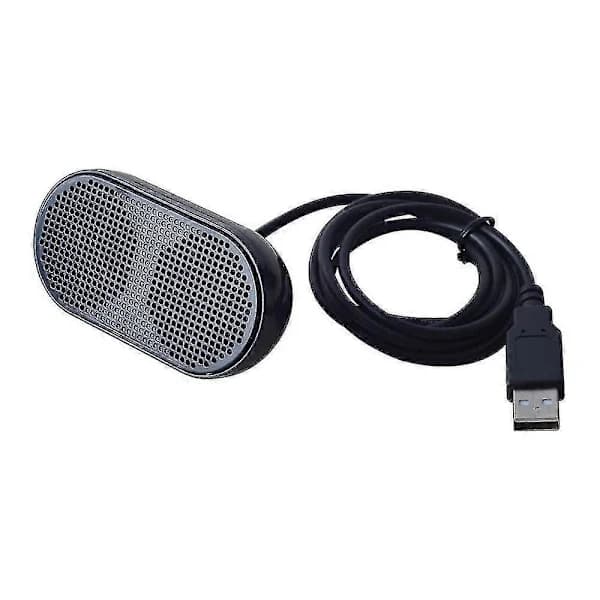 USB Minihøjttaler Computerhøjttaler Drevet Stereo Multimedia Højttaler Kompatibel Med Bærbar Computer Laptop PC (Sort)