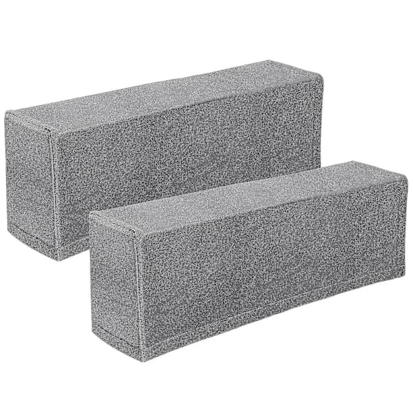 [CA] 2 st Universal Soffa Armstödsöverdrag Elastiskt Armstödsskydd Enfärgat Armstödsskyddstyg (grå)BY