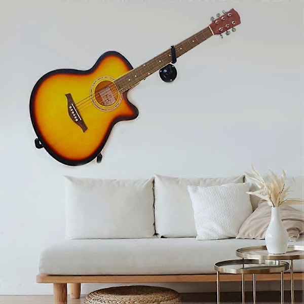 [CA] 1 Set Gitarrväggfäste Horisontellt Gitarrväggfäste Metallhängare Hållare för Bas Ukulele