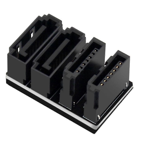 CASA 1 stk. Dobbelt SATA 7Pin Hun til Dobbelt 7Pin Han 180 Graders Vinklet Adapter Mainboard SATA Adapter f