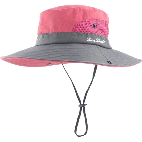Dame solhat med hestehale UV-beskyttelse foldbar net bred skygge Be