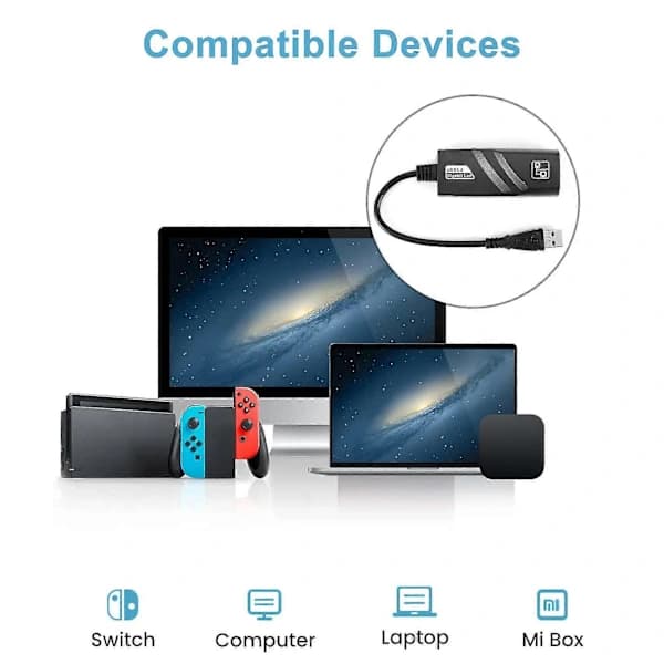 USB 3.0 til 10/100/1000 Mbps Gigabit RJ45 Ethernet LAN Netværksadapter til PC