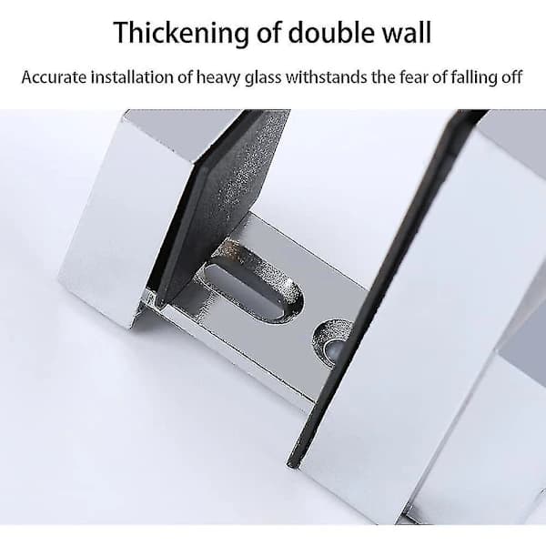 Glas/Trä Hyllkonsol Väggfäste För 5-15mm Tjock Hylla (4-pack)