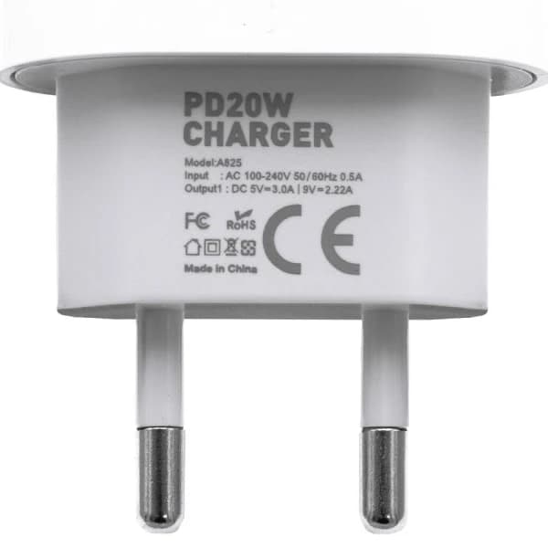 2-pak - Oplader til - Hurtigoplader - Adapter + Kabel 20W Hvid 2-pak Samsung
