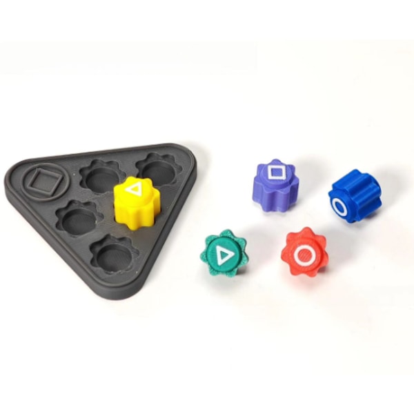 Korealainen perinteinen Gonggi-peli – Kivienheittopelisetti - Gonggi Kivienheittopeli Squid Game 2:n inspiroimana (5 kpl + alusta) – n. triangle