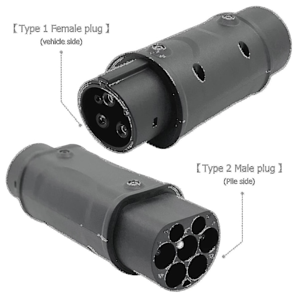 Adapter IEC 62196 2 till J1772 Typ 1 Laddare för elfordon Enkelsidig kontakt Charing S Sl