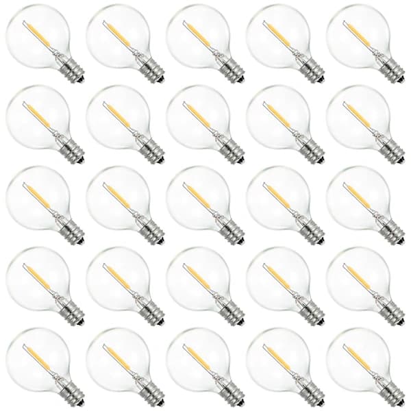 Warm White LED Flood Light 25-pack G40 220V Lamp Socket Holder