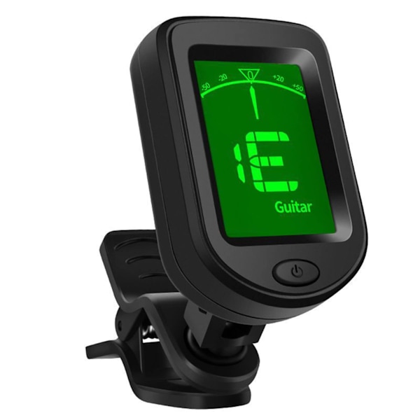 Gitarrstämapparat med klämma, digital stämapparat med plektrum, för akustisk gitarr, elgitarr, bas, fiol, ukulele och andra stränginstrument