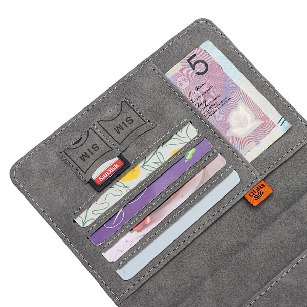 RFID-læderpaspose Dokumentrejsepas holder kaffe light green