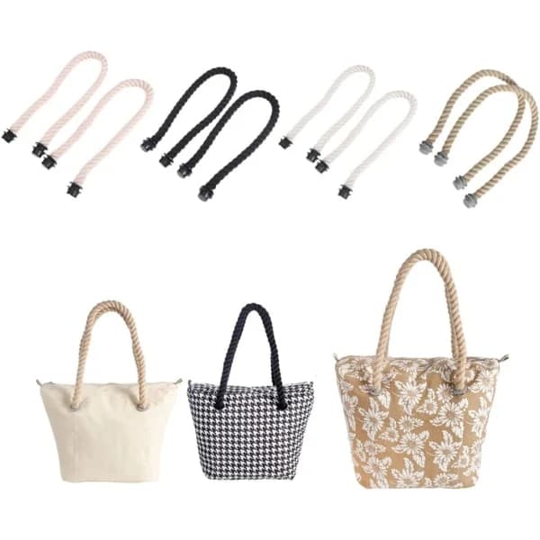2 stk erstatningshåndtak for OBAG Canvas Bag Tilbehør Veske for kvinner Lys Khaki