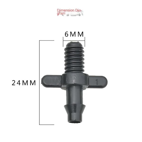 100 stk Koblinger Røradapter Vanningskontakt 4/7 MM[ca]