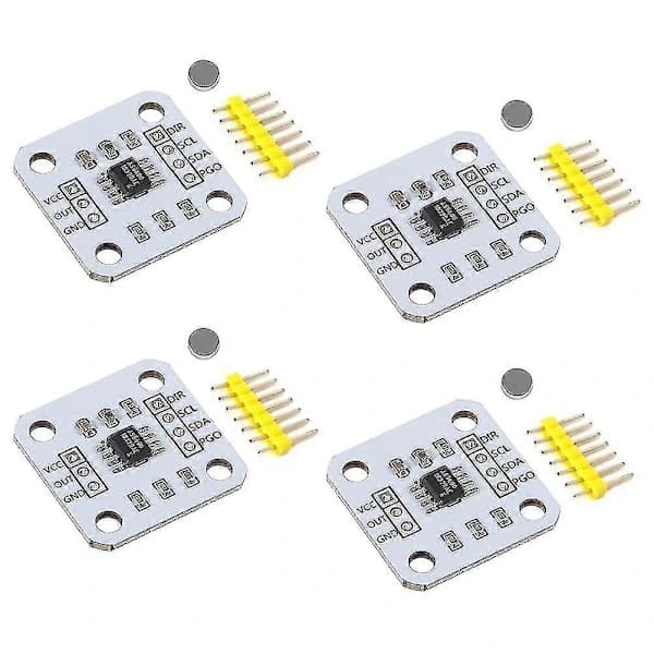 4st As5600 Magnetisk Encoder Magnetisk Induktionsvinkelmätningssensor Modul 12bit Hög Precision
