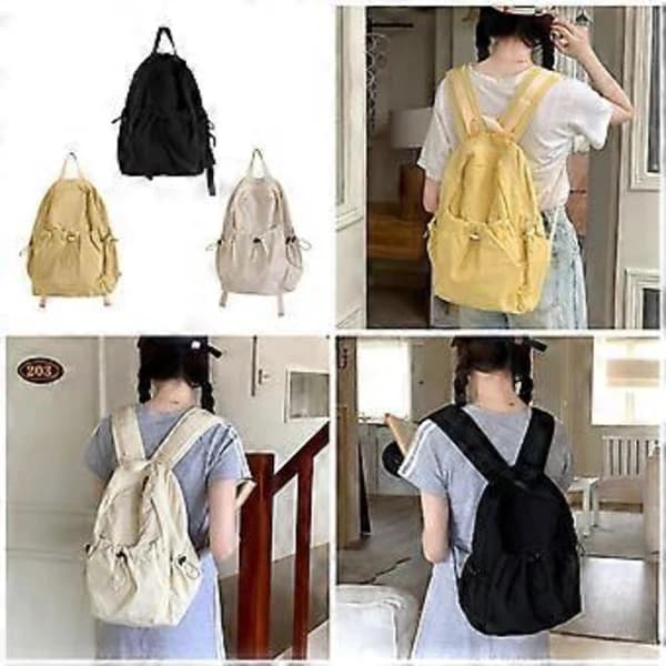 Beige Lättvikts Pendlarryggsäck 30L Stor Kapacitet