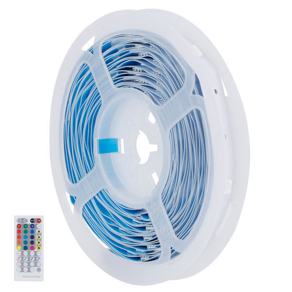 100LED Stripelys 5m Intelligent WiFi Musikk Fargeskiftende Lys med Fjernkontroll UK-kontakt 100‑240V