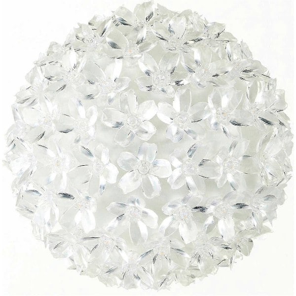 100 LED Lyskrans Kugle Lysende Kugle Varm Hvid Juledekorationer Kugle Julebelysning Jul Ca. 15 cm (FMY)