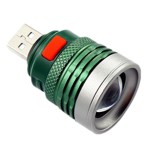 3 tilstande zoombar USB-lommelygte drevet af USB-interface gaver til børn