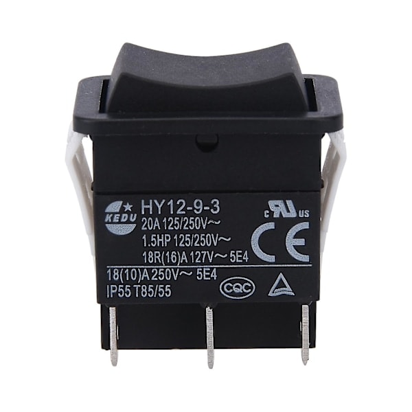 HY12-9-3 Lille Industriel On/Off Sikker Buestang Enpolet Kippestrømafbryder Trykknap 1 stk