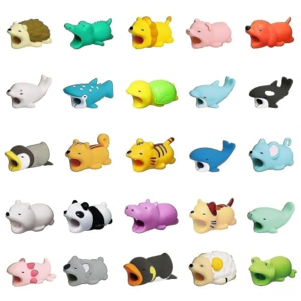 USB-kabelskydd Djur Mobiltelefon Laddarkabel Skydd 25 st
