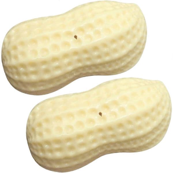 Squeaky Peanut Modeling Hundleksaker för Tuggning 14X8CM TPR Material 2-pack