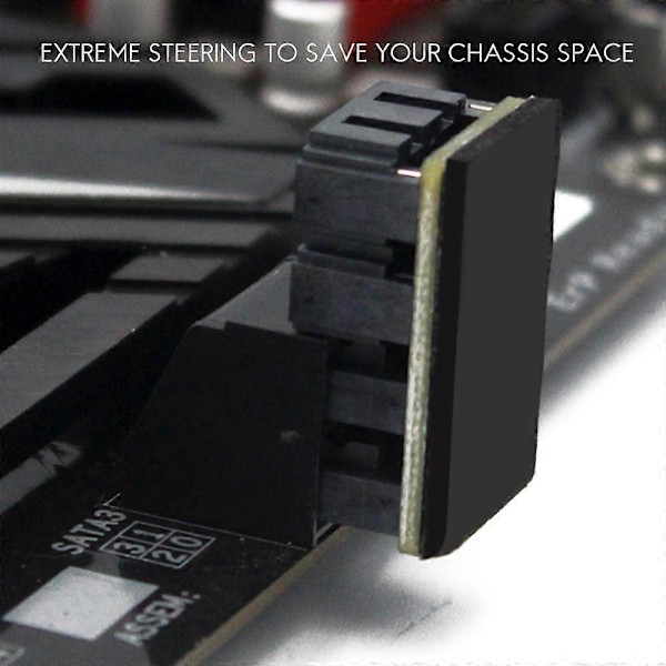 CASA 1 stk. Dobbelt SATA 7Pin Hun til Dobbelt 7Pin Han 180 Graders Vinklet Adapter Mainboard SATA Adapter f