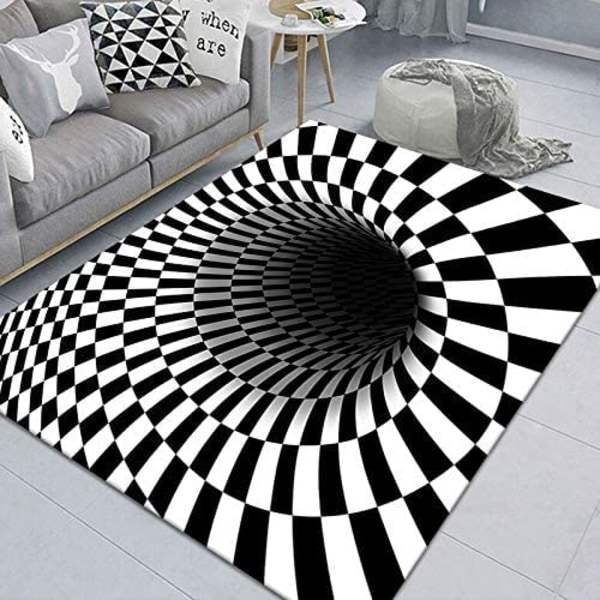3D Vortex-mattor - halkfria mattor runda Vortex Illusion-mattor