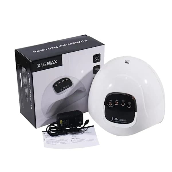 UV/LED-lampe med timerfunksjon Hvit Hvit
