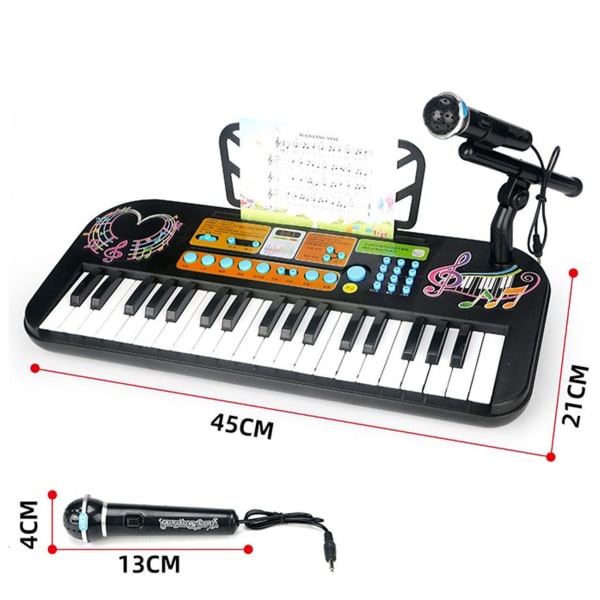 Elektronisk Digitalt Piano for Barn Hjemmebruk Bærbar Keyboard Piano for Nybegynnere 37 Tangenter