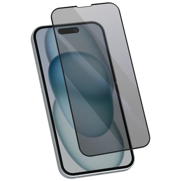 CASA Anti-spion herdet glass for iPhone 16 9H hardhet Anti-fingeravtrykk Svart