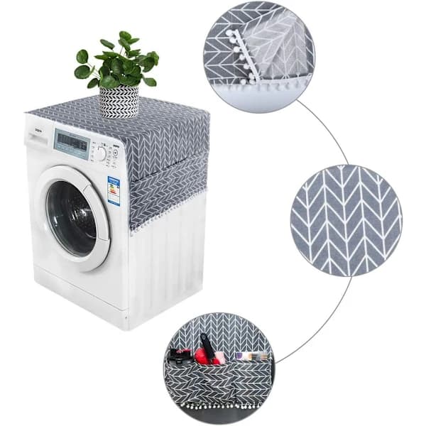 Washing Machine Cover, Refrigerator Dust Cover with Storage Bag