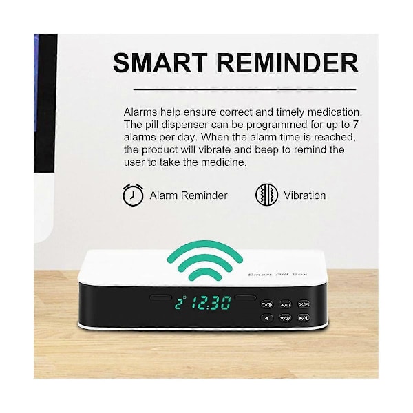 CASA Smart Pille Dispenser Medicin Pilleæske Organizer til Opbevaring Organizer Beholder til Pilleæske (Blå