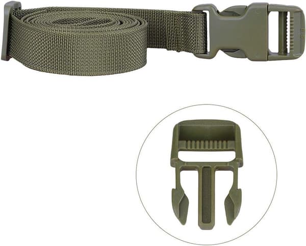Justerbara bagageremmar, 4-pack, 198 cm x 2,5 cm, plastspännen för resväskor, resväskor och ryggsäckar, grön
