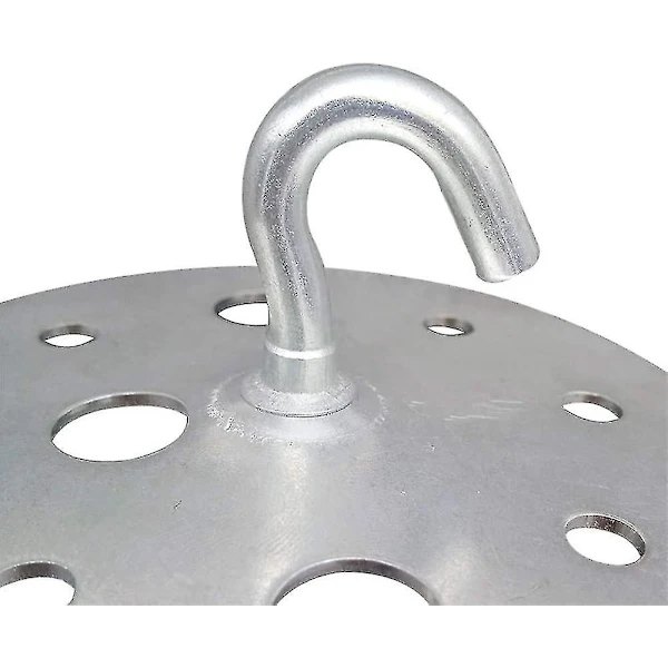 [CA] Metalkrog til loftmontering med rund base, 90 mm, kraftig krog til loftlampe, 2 stykker