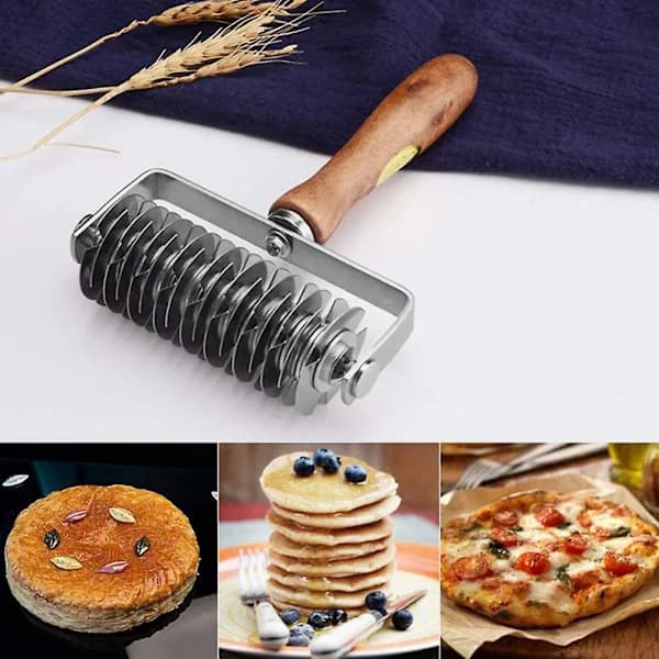 Gittervalse i rustfrit stål, minipizza-maskine, pizzakage Brea
