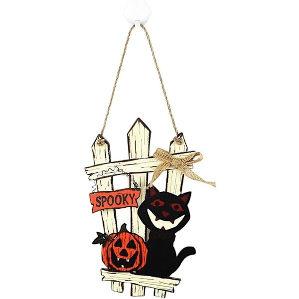 Glad Halloween -riippukyltti, Halloween Tervetuloa -kyltti Kurpitsakranssi Oven riippuva koriste