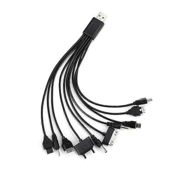 Multi Line Pin-lader 10 i 1 Universal USB-kabel Telefon Mobiler Adapter Ledning