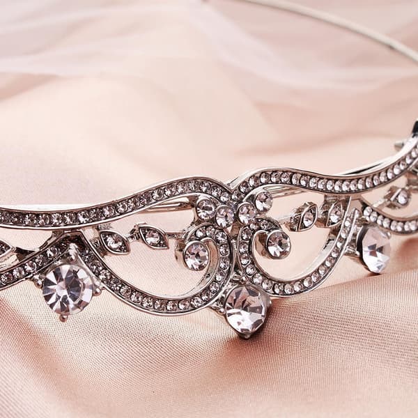 Rhinestone Krone Krystall Brudekrone Prinsessekrone Bursdagskrone Tiaraer og Kroner for Kvinner og Jenter