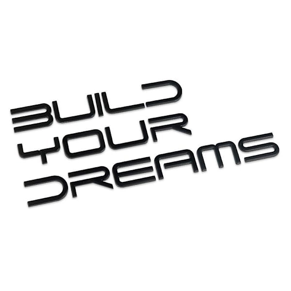 3D Metall Bygg Dina Drömmar Bokstavsemblem Bagagelucka Namnskylt Dekal Klistermärke För Byd Seal Atto 3 4 Han Song Yuan Qin Tang T3 F3 Svart