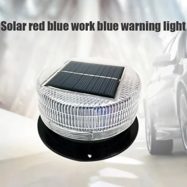 Solenergi LED-fyr strobelys med magnetisk base A1
