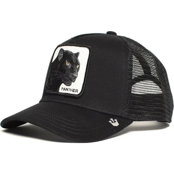 Mesh Djurbroderi Snapback Caps Svart Panter[ca]