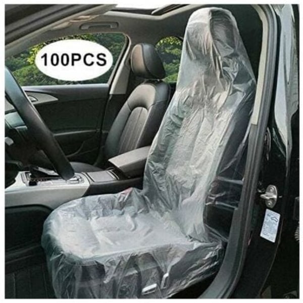 Ulisem Engångssitsskydd 100 st, transparenta plastsitsskydd.ca