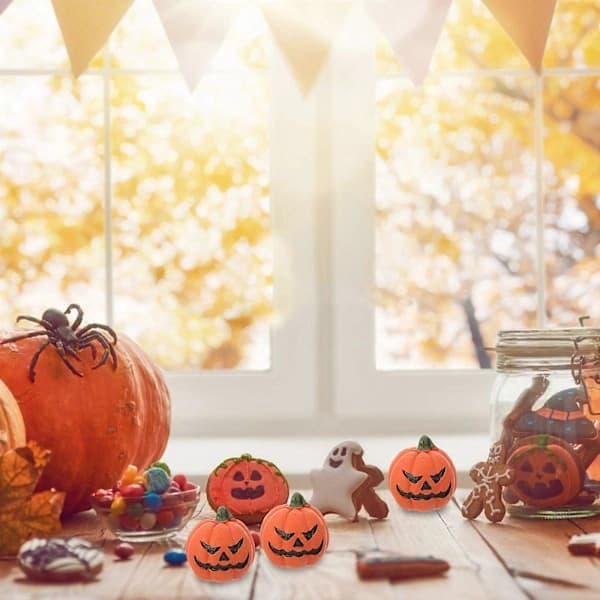 Mini Halloween Gresskar Figurer 6-Pakning