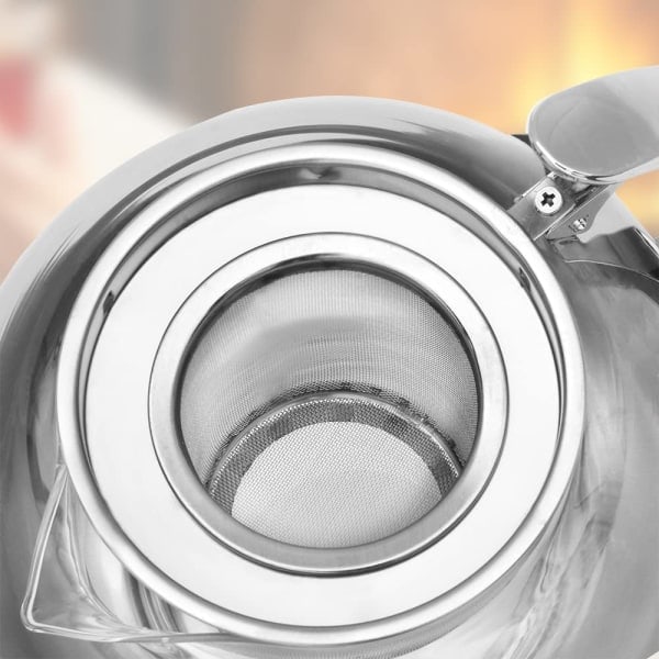 Lasiteekannu irrotettavalla ruostumattomasta teräksestä valmistetulla suodattimella 1200ml