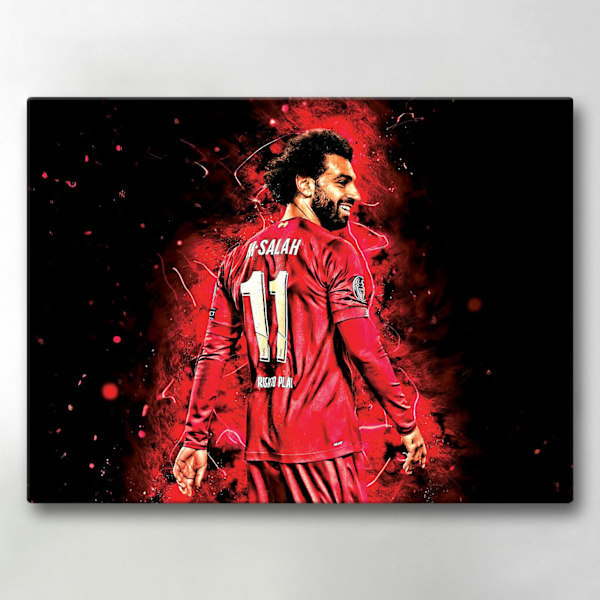 Kangastaulu / Taulu - Salah - Liverpool - 40x30 cm - Kangas monivärinen