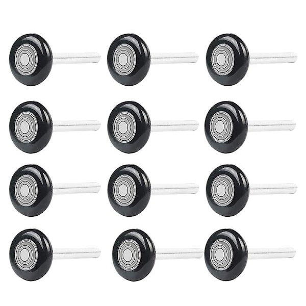 12 stk. 2 Tommer Garageportrulle Nylon Garageport Hjul til Garage Skinneudskiftning med Forseglede 6