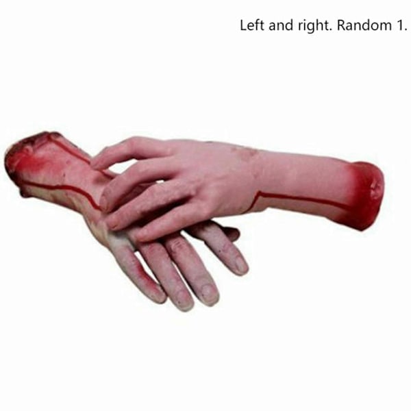 CASA 2X Blodig Skräck Läskig Halloween Rekvisita Falsk Avhuggen Livsstorlek Arm Hand Hus 22-23cm