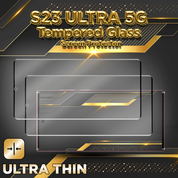 2-Pack Samsung S23 Ultra 5G - 9H Tempered Glass - 3D Super Quality Screen Protector