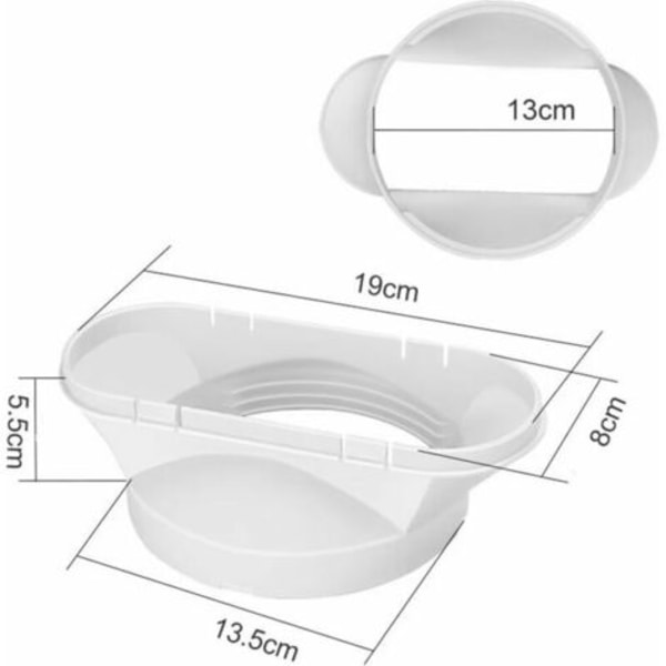 Sæt med 4 justerbare plader til vindueskit, bruges til montering af klimaanlæg med 13 cm diameter udstødningsslange.-DPZO.ca