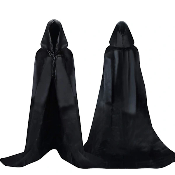 Darth Vader Sort Hætteklædt Kappe til Halloween & Cosplay (L)